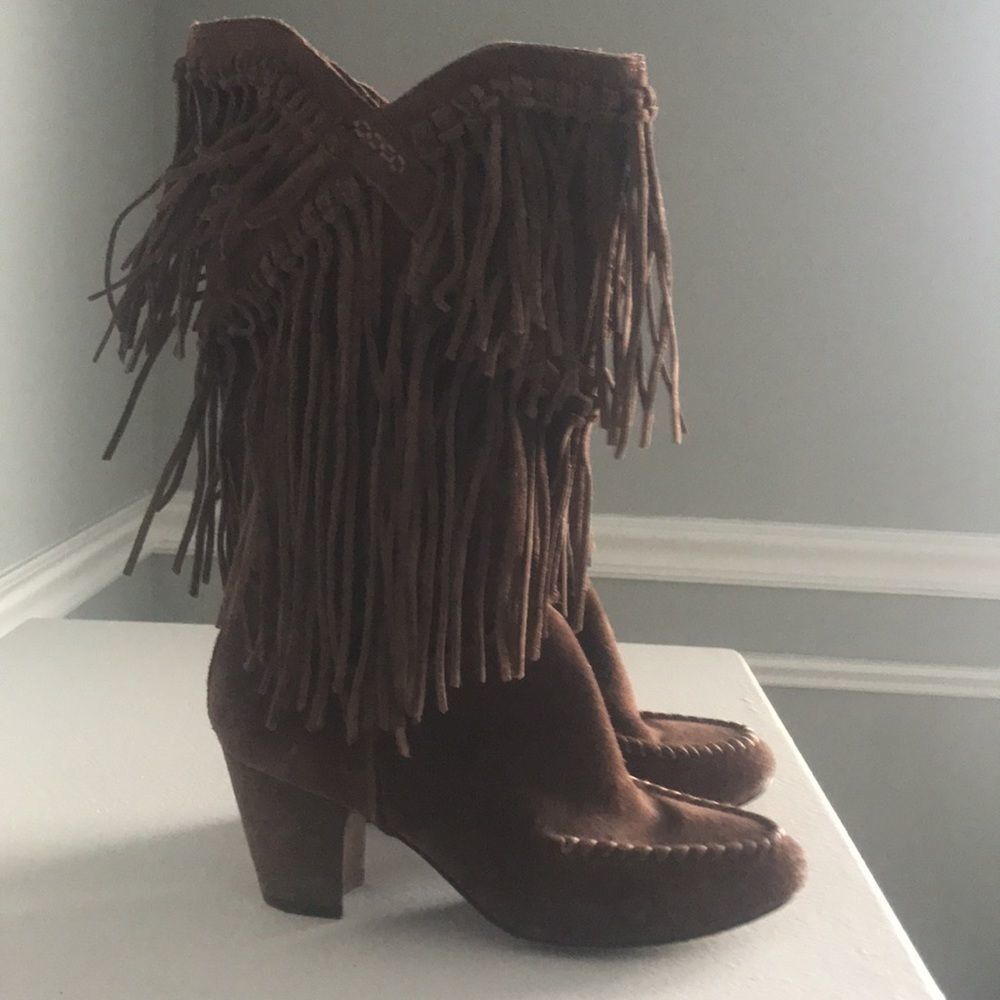 Seven for all mankind Brown fringe boots - Picture 3 of 5